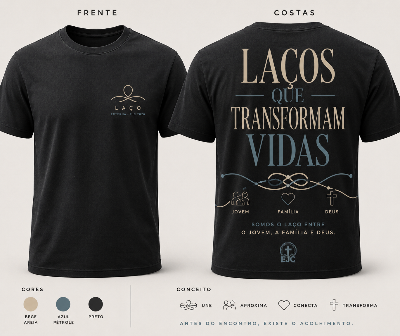 Camisa Preta — Frente e Costas